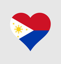 Philippines Heart Flag Filipino Love Shape Banner