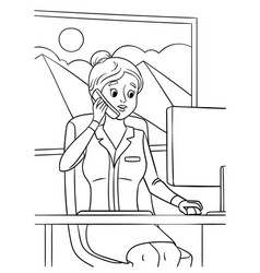 Secretary Coloring Page For Kids