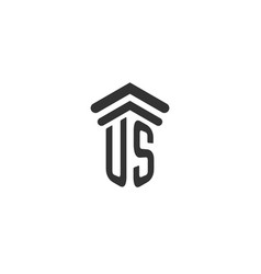 Us Initial For Law Firm Logo Design