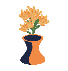 Yellow Flowers In Pot Icon