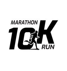 Black Silhouette Marathon Run Event Logo Template