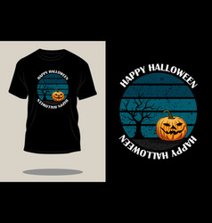 Happy Halloween Retro T Shirt Design