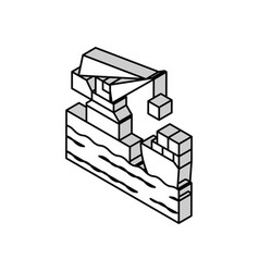 Crane Port Isometric Icon