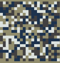 Digital Camouflage Seamless Pattern Pixel Grid