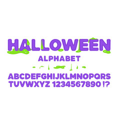 Fun Slime Drip Halloween Font Design - Alphabet