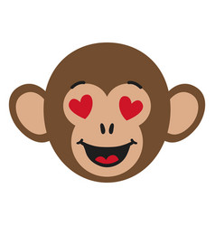 Monkey Muzzle Enamoured Flat Sticker