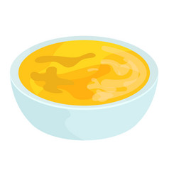 Bowl Creamy Pumpkin Soup Isolated White Background