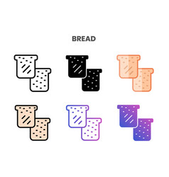 Bread Icons Set With Different Styles