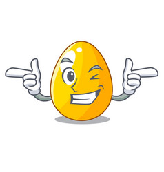 Wink Golden Eggo On Isolated Image Mascot