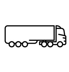 Cabover truck cargo transportation truck or lorry Vector Image