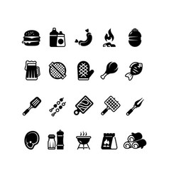 Grill Outdoor Kitchen Icons Family Bbq Summer