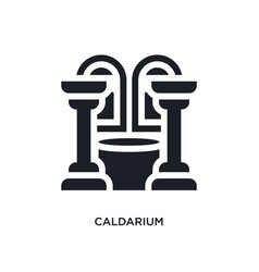 Black Caldarium Isolated Icon Simple Element From