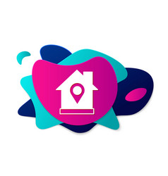 Color Map Pointer With House Icon Isolated