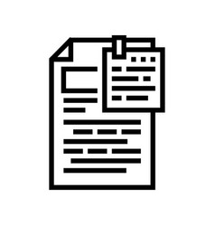 Proofreading Text Technical Writer Line Icon