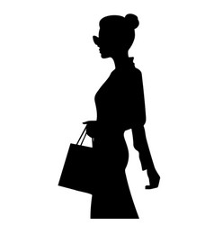 Woman With Bag Silhouette