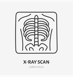 Xray Scan Doodle Line Icon Thin Outline