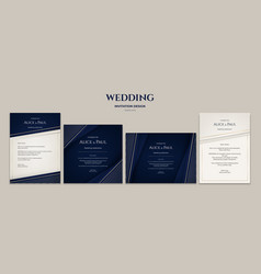 A Luxury Wedding Invitation Set In Blue White And