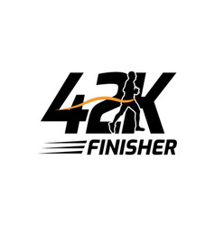 Black Silhouette Marathon Run Event Finisher Logo