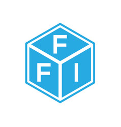 Ffi Letter Logo Design On Black Background