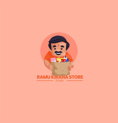 Kirana Store Mascot Logo