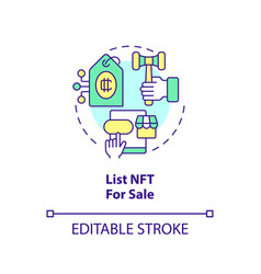 List Nft For Sale Concept Icon