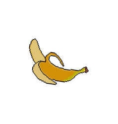 Banana With Pixel Art