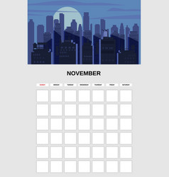 November Calendar Planner Month Minimalistic