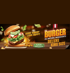 Delicious Hamburger Banner Ads