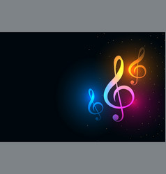 Stylish Treble Clef Sign On Dark Musical