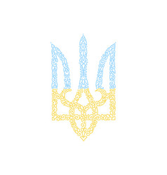 Coat Of Arms Of Ukraine Stylized With Floral