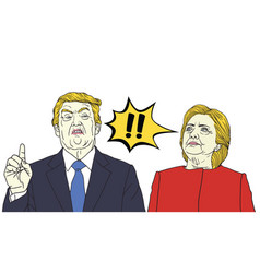 Donald Trump Vs Hillary Clinton Pop Art