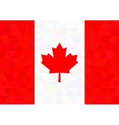 Canada flag on a triangle background design Vector Image