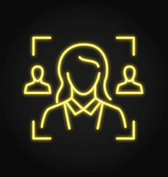 Customer Focus Neon Line Icon