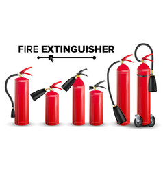 Fire Extinguisher Set Different Types