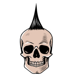 Skull Punk Head Drawing Art