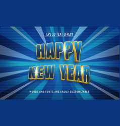 Happy New Year 3d Editable Text Effect