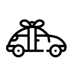 Car Raffle Line Icon Isolated