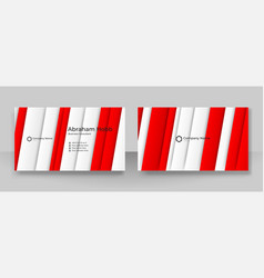 Modern Red And White Business Card Design