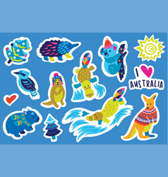 Christmas Australian Animal Sticker Set