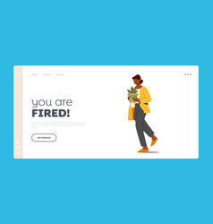 Fired From Work Landing Page Template Female