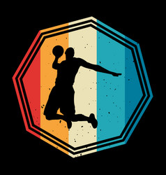 Funny Retro Vintage Basketball T-shirt Design