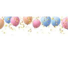 Baby Shower Horizontal Banner With Balloons And