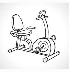 Exercise Bike Recumbent Outline