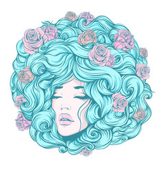 Draw Curly Hair Girl Vector Images Over 1 0