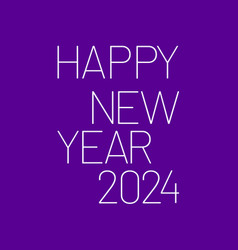 Happy New Year 2024 Abstract Purple And White