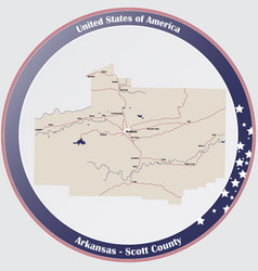 Map Scott County In Arkansas