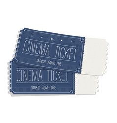 Realistic Paper Cinema Theater Ticket Perforated