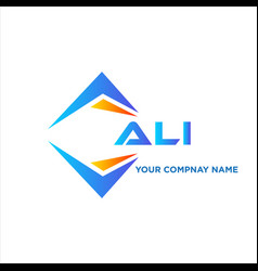 Ali Abstract Technology Logo Design On White