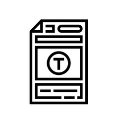 Document Templates Technical Writer Line Icon