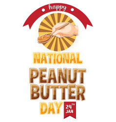 National Peanut Butter Day Banner Design